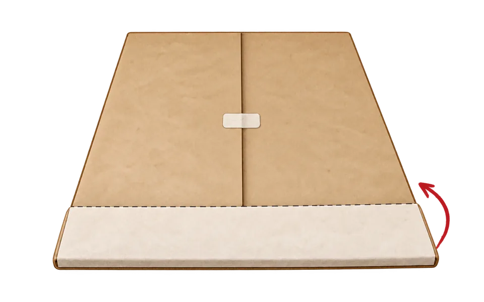 Fold the bottom edge upward.