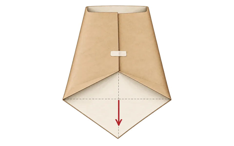 Open the folded base into a diamond.