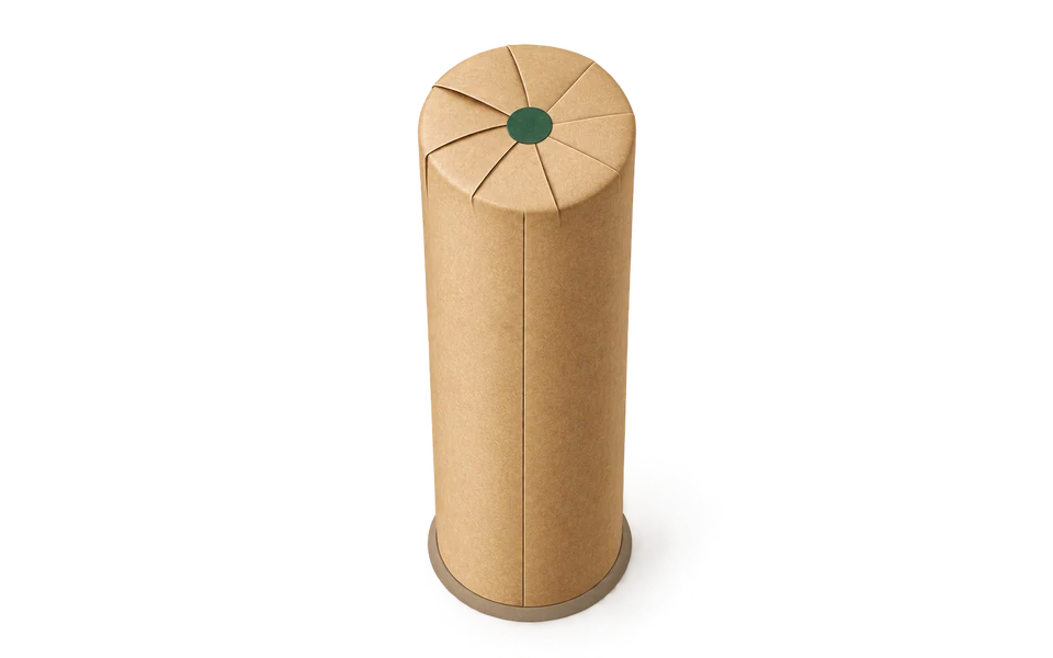 Place a sticker over the center of the pleats.