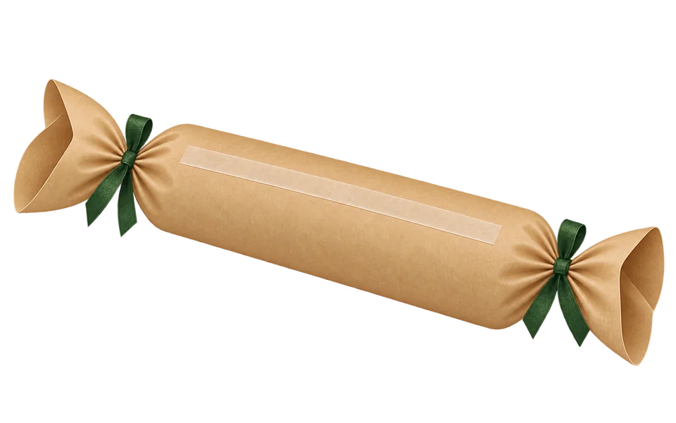 Tie ribbon round each twist.
