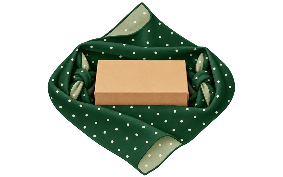 Set the gift between the side knots.