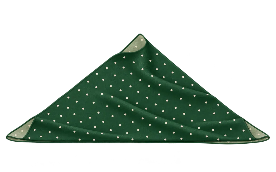Fold the cloth corner to corner.