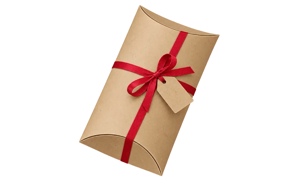 Set the gift inside and close the ends.
