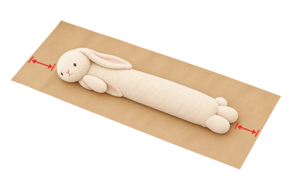 Leave extra paper past each end to twist.