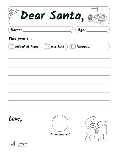 Letter, black lines