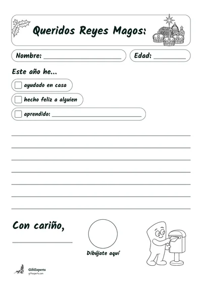 Carta en blanco y negro