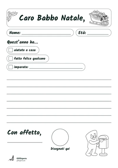 Lettera in bianco e nero
