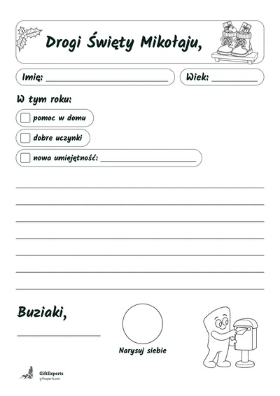 List czarno-biały