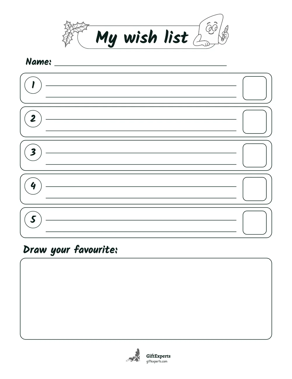 List, black lines