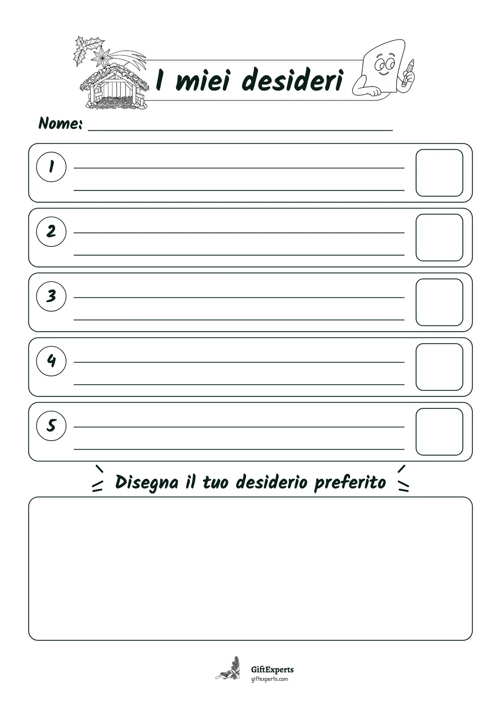 Lista in bianco e nero