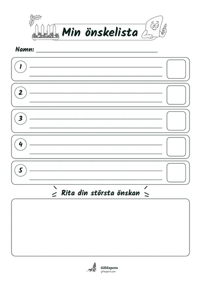 Lista, svarta linjer