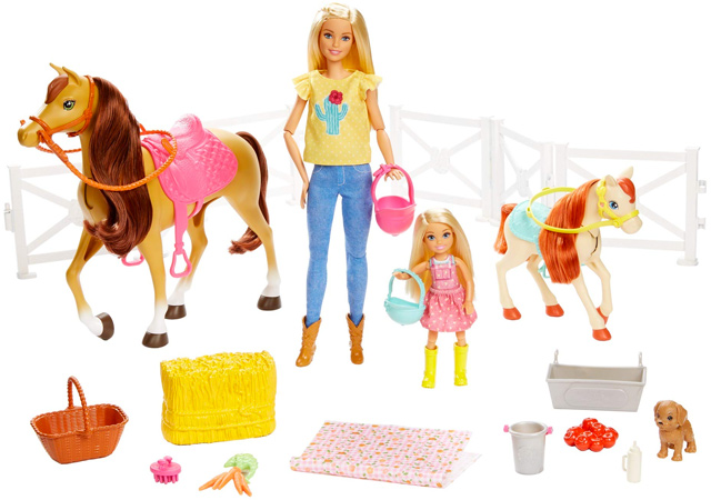 Barbie Hug n Dolls Horses and Accessories