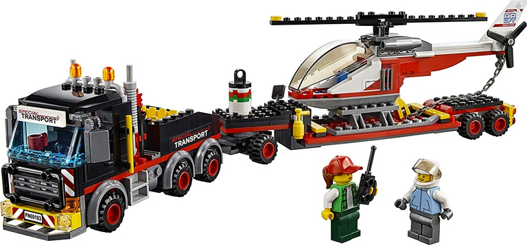 Lego City Heavy Cargo Transport Truck and Rescue Helicopter