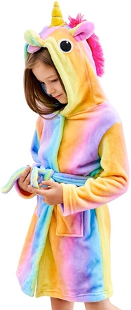 Soft Unicorn Hooded Bathrobe