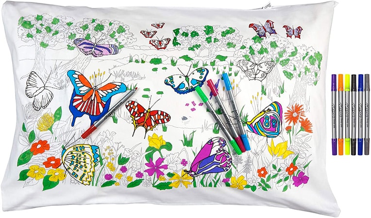 Doodle Butterfly Pillowcase