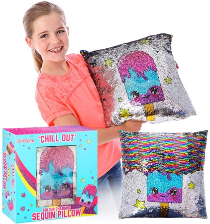 GirlZone Magical Reversible Sequin Pillow