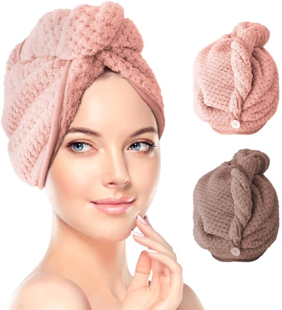 RenFox Microfiber Hair Towel Wrap