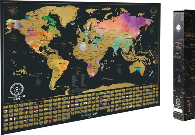 Scratch Off World Map Poster