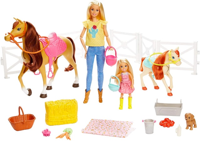 Hugs 'N' Horses - Barbie and Chelsea and 2 Horses