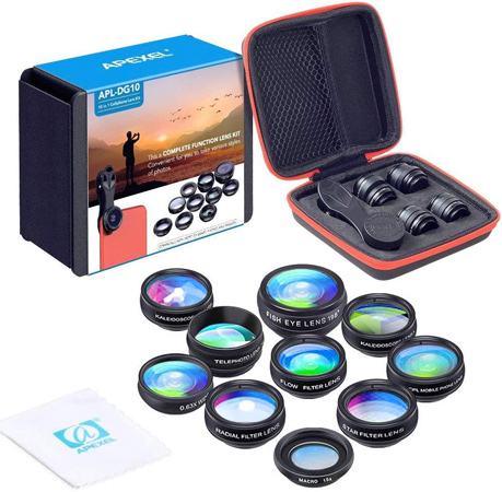 Apexel 10-in-1 Phone Camera Lens Kit