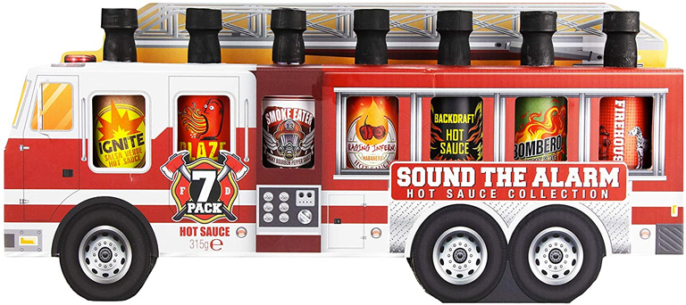 Fire Truck Hot Sauce Sampler Gift Set