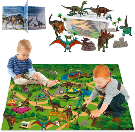 Dinosaur Toy Figure with Playmat