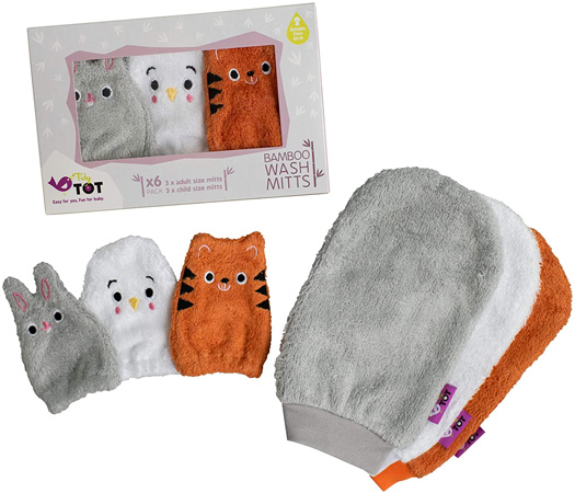 Tidy Tot Bamboo Wash Cloth Mitts