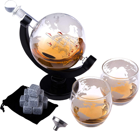 Harrison's Finest Glass Whisky Decanter Set
