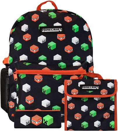 Minecraft Backpack Set 4 Pieces