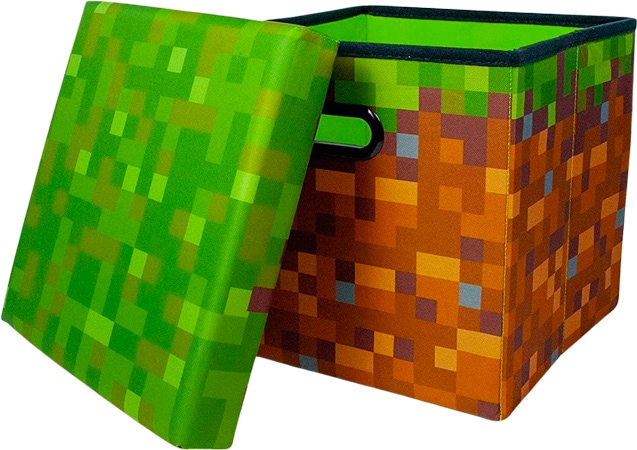 Minecraft Grass Block Storage Tote Storage Cube