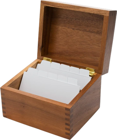 Acacia Wood Recipe Box