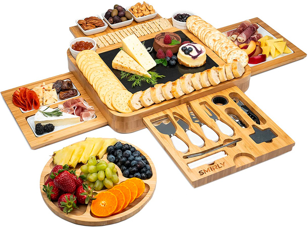 Bamboo Cheese Board Set