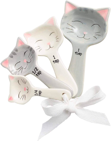 Cat Shaped Ceramic Measuring Spoons