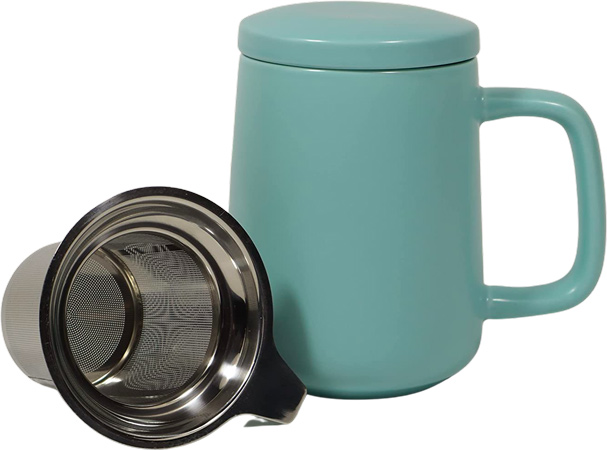 Ceramic Tea Infuser Cup with Lid