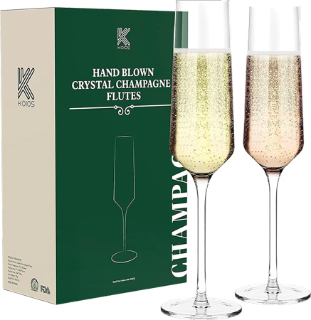 Hand-blown Champagne Flutes