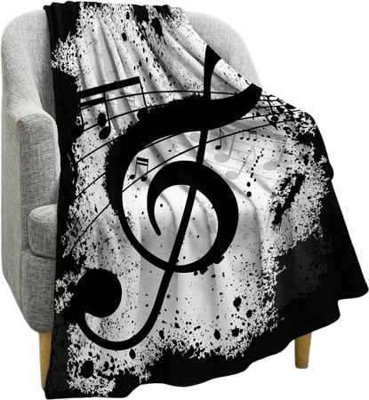 Music Note Throw Blanket