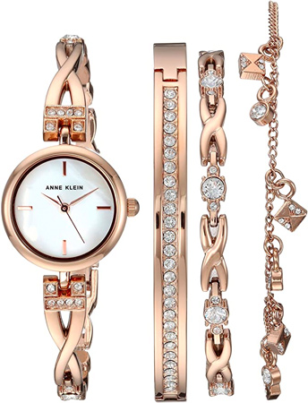 Premium Crystal Watch and Bracelet Set