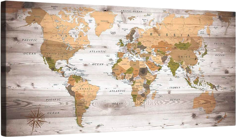 World Map Wall Art