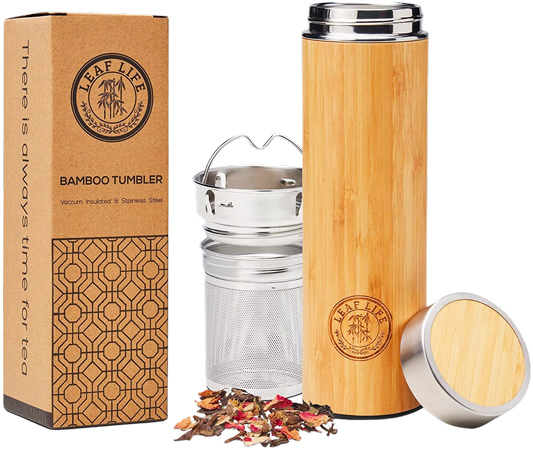 Bamboo Thermos and Tea Infuser