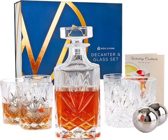 Crystal Whiskey Decanter Set