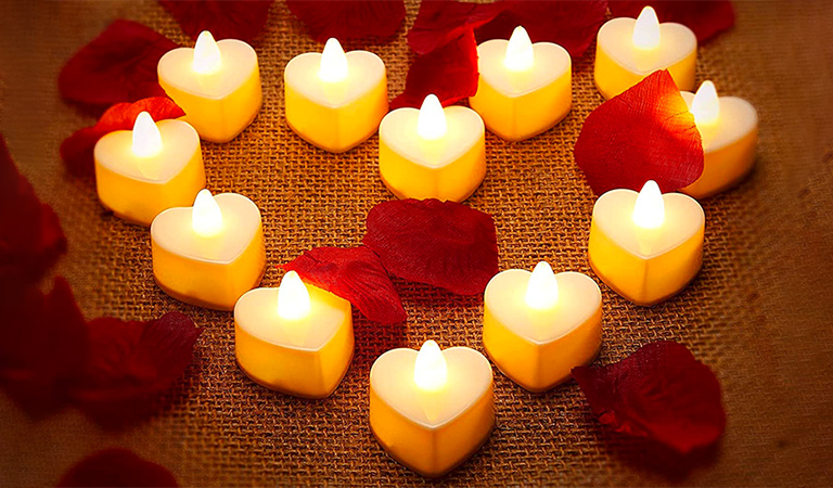 Heart LED Candles