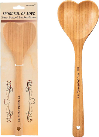 Heart-Shaped Bamboo Spoon