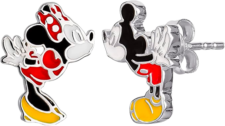 Mickey & Minnie Sterling Silver Earrings