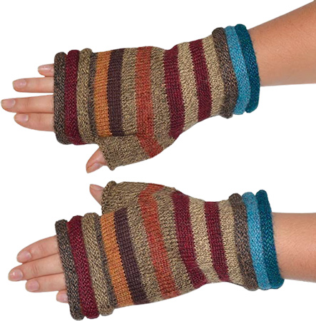 Fingerless Alpaca Gloves