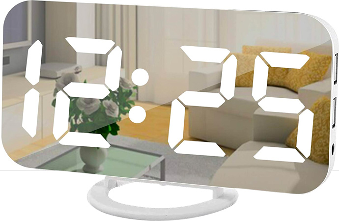 Mirrored Desk Clock