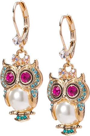 Pearl Owl Earrings