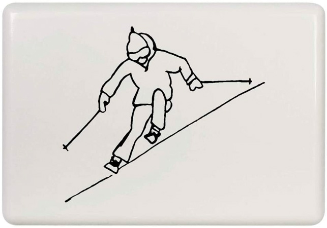 Skiing Fridge Magnet