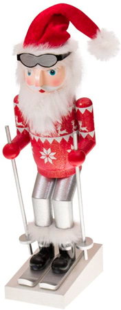 Skiing Santa Nutcracker