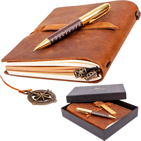Leather Journal Writing Set