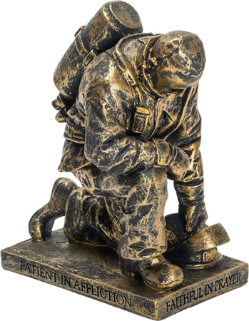 Praying Firefighter Figurine